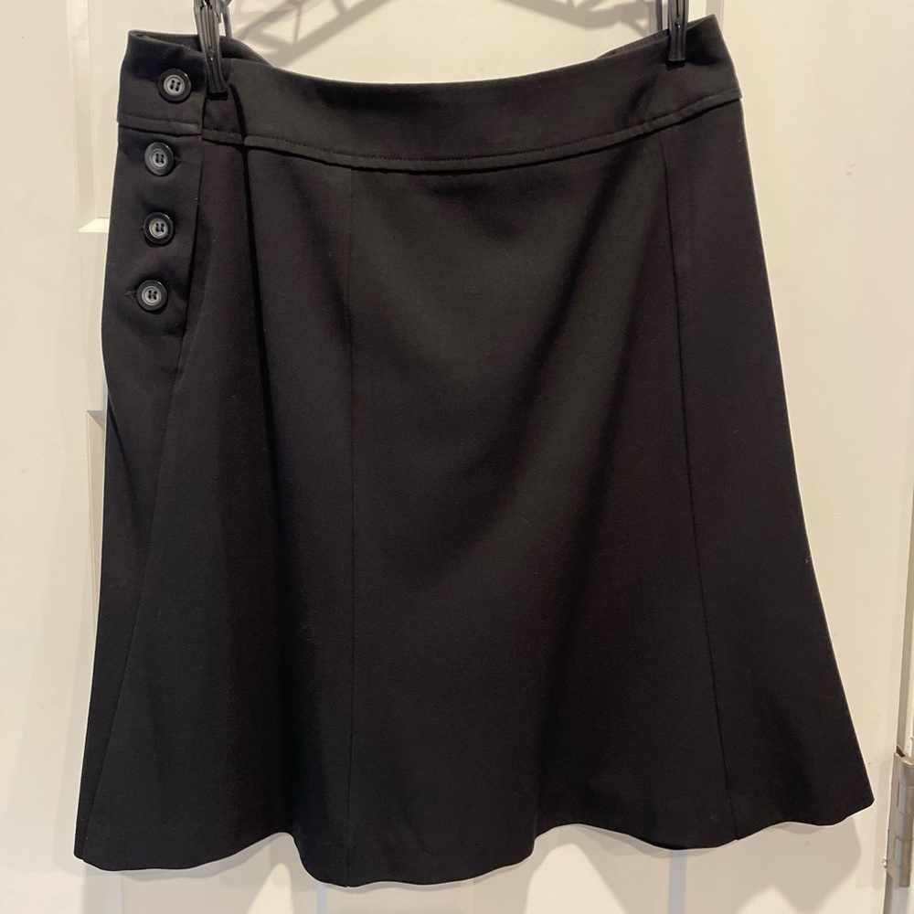 APT 9 black flared skirt! Adorable side waist buttons.